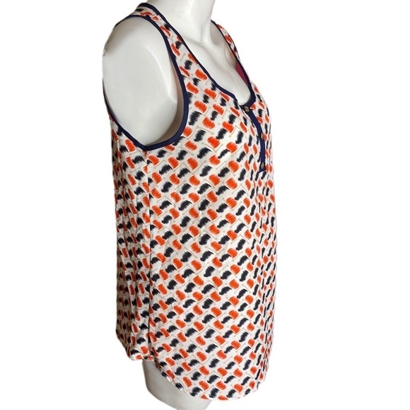 Francesca’s Sleeveless Blouse Red Blue Size Medium - Picture 4 of 6